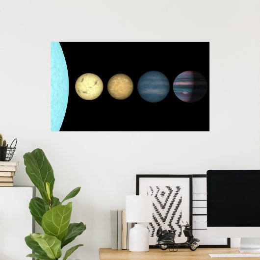 An artist's rendition comparing brown dwarfs 2 poster (Heimbüro)