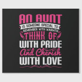An Aunt Is Someone Special To Remember With Warmth Geschenkpapier (Flach)