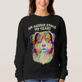 An Aussie Stole My Heart Australian Shepherd Rescu Sweatshirt (Vorderseite)