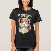 An Aussie Stole My Heart Australian Shepherd Rescu T-Shirt (Vorderseite)