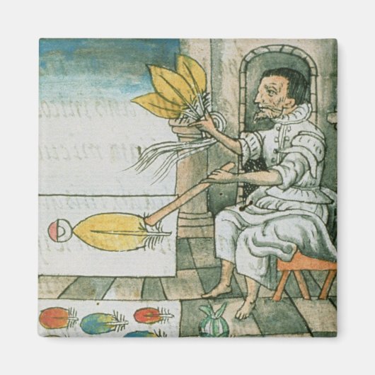 An Aztec feather artisan Magnet (Vorne)