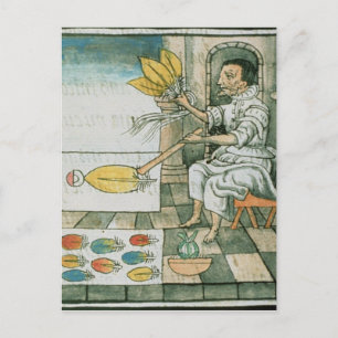 An Aztec feather artisan Postkarte