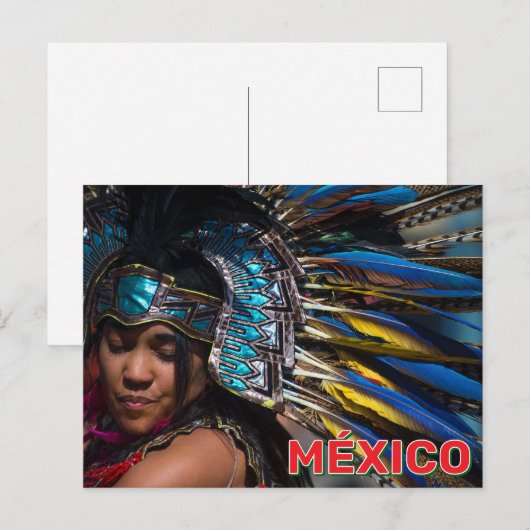 An Aztec Heritage Dancer Postkarte (Vorne/Hinten)