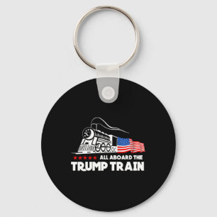 An Bord der Trump-Bahn 2024 die amerikanische Flag Schlüsselanhänger