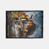 An Bord der Trump-Bahn Funny Donald Trump 2024 Ele Fleecedecke (Vorderseite (Horizontal))