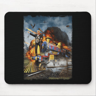 An Bord der Trump-Bahn Funny Donald Trump 2024 Ele Mousepad
