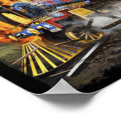 An Bord der Trump-Bahn Funny Donald Trump 2024 Ele Poster (Ecke)