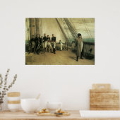 an Bord von HMS Bellerophon, 1880 Poster (Küche)