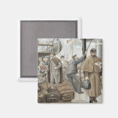 An Bord von Tilbury, von 'P & O Pencillings Magnet (Vorderseite/Rückseite)