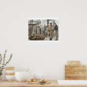 An Bord von Tilbury, von 'P & O Pencillings Poster (Küche)