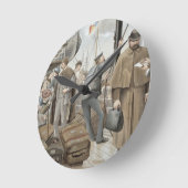 An Bord von Tilbury, von 'P & O Pencillings Runde Wanduhr (Winkel)