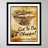 An Da Choppa - Leonardo da Vinci Helicopter Poster (Vorne)