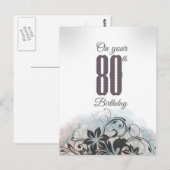 An deinem 80. Geburtstag! Postkarte (Vorne/Hinten)