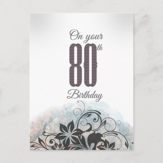 An deinem 80. Geburtstag! Postkarte (Vorderseite)