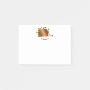 An deinen Igeln und Herzen feststecken Post-it Klebezettel