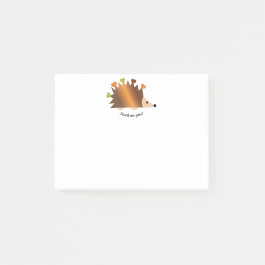 An deinen Igeln und Herzen feststecken Post-it Klebezettel (Vorderseite)