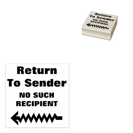 "An den Absender zurückkehren" "KEIN SOLCHER EMPFÄ Gummistempel (Stempel)