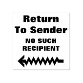 "An den Absender zurückkehren" "KEIN SOLCHER EMPFÄ Gummistempel (Prägung)