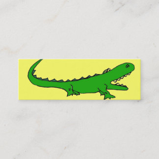 An den Cartoon-AlligatorLesezeichen Mini Visitenkarte
