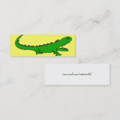 An den Cartoon-AlligatorLesezeichen Mini Visitenkarte (Vorne/Hinten)