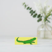 An den Cartoon-AlligatorLesezeichen Mini Visitenkarte (Stehend Vorderseite)