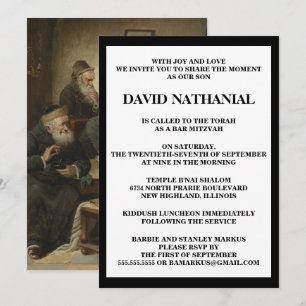 "An den Rabbinen" von Carl Schleicher Bar Mitzvah Einladung