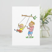 An den Schaukeln Einladung (Stehend Vorderseite)