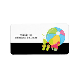 An den Strand-Adressen-Postsendung-Aufklebern Adressaufkleber