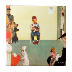 An den Tierärzten durch Norman Rockwell Fliese
