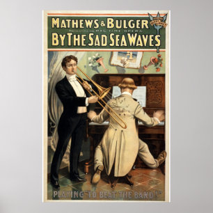An den traurigen Meereswellen Vintage Theater Poster