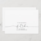 An den wunderbaren Vater der Braut (Vorne/Hinten)