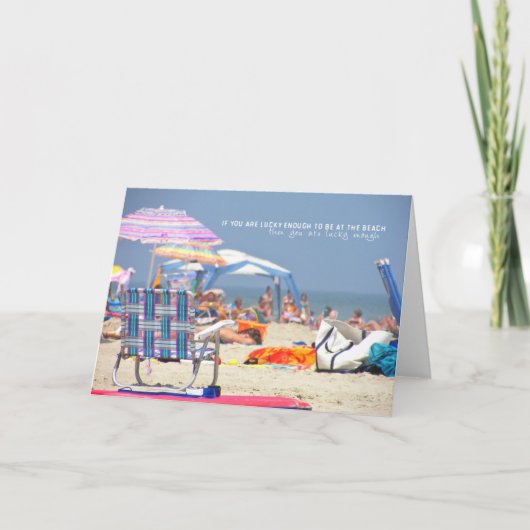 AN DER BEACH Grußkarte Dankeskarte (Vorderseite)