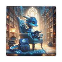 An der Bibliothek - Blue Dragon Magnet