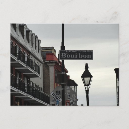 An der Bourbon Street hängen Postkarte (Vorderseite)