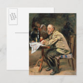 An der Flasche Postkarte (Vorne/Hinten)