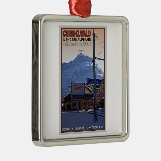 An der Grindelwald Bahnstation Ornament Aus Metall (Rechts)