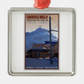 An der Grindelwald Bahnstation Ornament Aus Metall (Vorne)