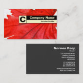 An der Kante markiertes Monogramm - Japanisches Ah Visitenkarte (Vorne/Hinten)