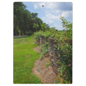 An der kurvenreichen Mauer Klemmbrett (Rückseite)