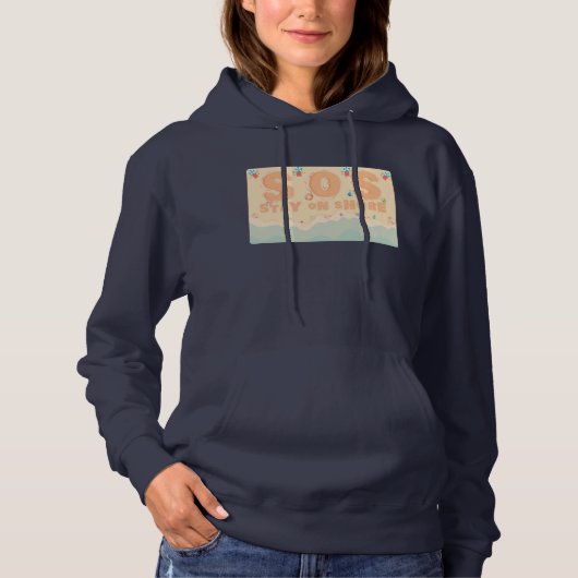 An der Küste bleibe Hoodie (Vorderseite)