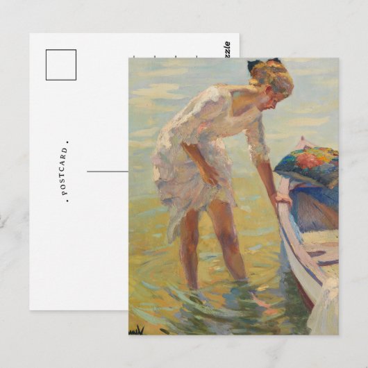 An der Küste | Edward Cucuel Postkarte (Vorne/Hinten)