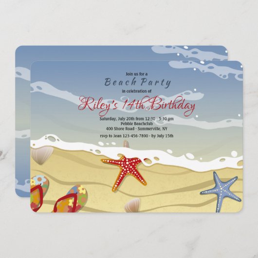 An der Küste Einladung (Vorne/Hinten)