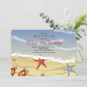 An der Küste Einladung (Stehend Vorderseite)