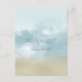 An der Küste Hochzeit am Meer Save the Date Ankündigungspostkarte