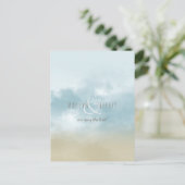 An der Küste Hochzeit am Meer Save the Date Ankündigungspostkarte (Stehend Vorderseite)