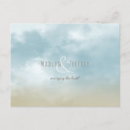 An der Küste Hochzeit am Meer Save the Date Ankündigungspostkarte