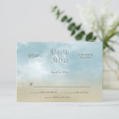 An der Küste Surf Beach Hochzeit UAWG RSVP Karte (Stehend Vorderseite)