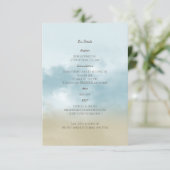 An der Küste Surf Strand Hochzeiten Details Begleitkarte (Stehend Vorderseite)