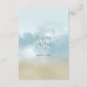 An der Küste Surf Strand Hochzeiten Details Begleitkarte (Rückseite)