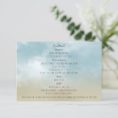 An der Küste Surf Strand Hochzeiten Details Begleitkarte (Stehend Vorderseite)